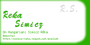 reka simicz business card