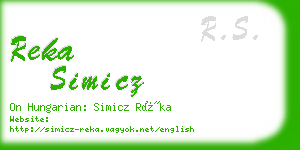 reka simicz business card